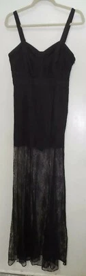 Marciano Long Lace Sleeveless Black Dress, Size XS - Image 1 of 4
