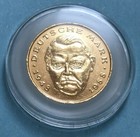 2 Deutsche Mark 1989 D BRD 🇩🇪 Ludwig Erhard 24 Karat vergoldet in Kapsel