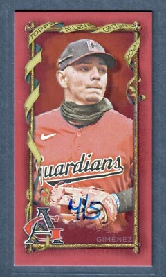 2023 Topps Allen & Ginter X Andres Gimenez Red Mini #4/5 Guardians SP - Image 1 of 2