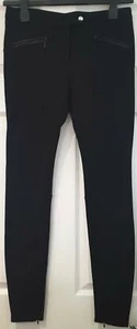 BARBARA BUI Black Skinny Slim Zipper Ankle Leggings Jeggings  Pants 38 UK10 - Picture 1 of 8