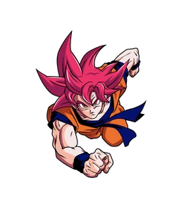 Dragon ball Super Goku SSJ God Vinyl Decal Sticker Car/Window/Wall/Laptop/Helmet - Picture 1 of 2