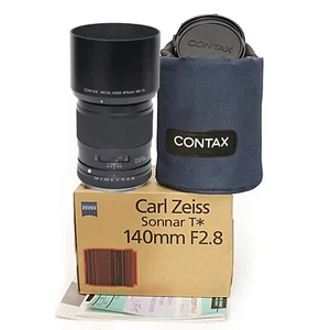 Carl Zeiss Sonnar 140mm f/2.8 T for Contax 645 + Hood + Box – Mint - Imagen 1 de 12