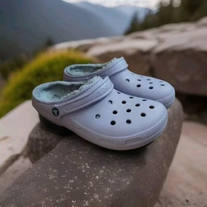 Crocs Classic Lined Lavender Purple Clog Shoes Womens 10 Mens 8 (203591) - Picture 1 of 8