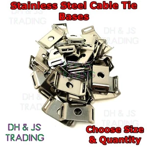 Stainless Steel Tie Base - Metal Cable Tie Cradles Screw Type Base M4 & M6 Hole - Picture 1 of 8