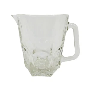 DURALEX Spain Verallia Double Thumbprint Clear Glass Pitcher 1950's - 1960's - Picture 1 of 12