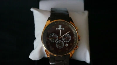Reloj Skone 5156EG Hombre Informal Deportivo Correa Silicona Acero Inoxidable Foto 1 de 4