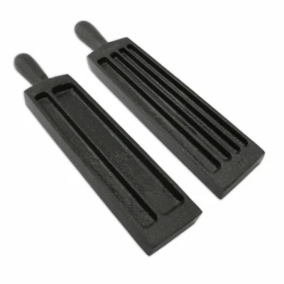 Molde de alambre de lingote de hierro fundido de 6" barra de oro plateado fundición herramienta de metal fundido