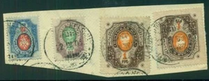 1905, Mixta FINLANDIA #56 Y RUSIA #43-4, Helsinki atado en pieza pequeña, bonito combo - Imagen 1 de 1