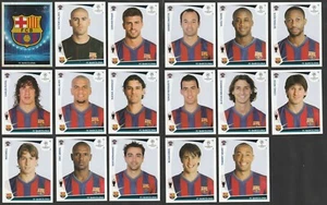 SET 17 FIGURINE CALCIATORI PANINI CHAMPIONS LEAGUE 2009-10 BARCELONA CON MESSI - Picture 1 of 1