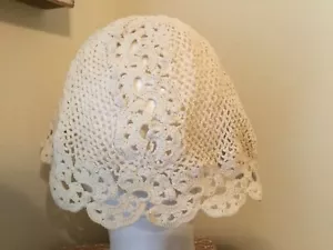 Vintage viktorianische handgehäkelte Cloche/Mütze - Bild 1 von 6