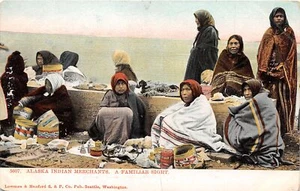 Postal J54/indios nativos americanos c1910 comerciantes nativos de Alaska 368 - Imagen 1 de 4