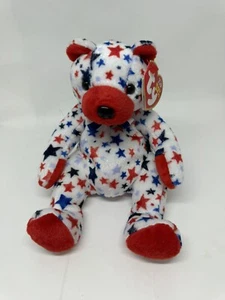 Ty Beanie Baby Red The Bear ( Red White and Blue) ) (2003) - Picture 1 of 3