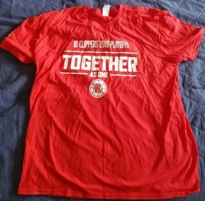 Los Angeles Clippers Shirt 2016 Playoffs NBA Basketball Team Red Size XL - Picture 1 of 4