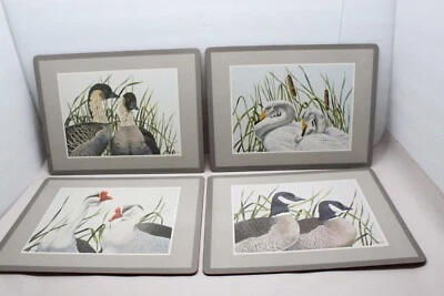 Conjunto de 4 Placemats Pimpernel Marshland Birds Vintage Aves Aquáticas Ganso, Cisne - Imagem 1 de 4