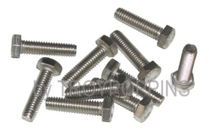 10-SS 5/16"-18 X 1-1/4" HH HEX HEAD BOLTS MACHINE SCREWS 18-8 STAINLESS STEEL - Picture 1 of 1