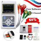 24 Hour 3 Channel ECG Holter EKG Recorder Analyzer 12 Leads ECG Monitor Software