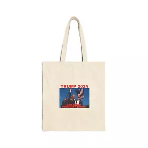 God Saved President Trump - Bolso de Mano de Lona de Algodón - Imagen 1 de 5