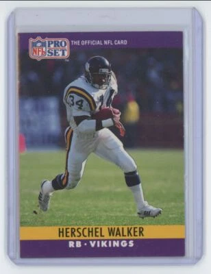 1990 Pro Set NFL Herschel Walker . Minnesota Vikings/Buffalo Bills/Miami - Image 1 of 2