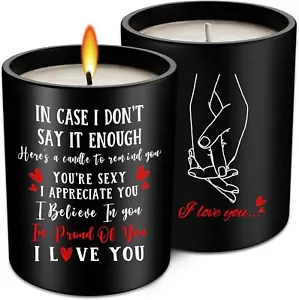 Valentines Day Gift Candles, Wife Romantic Valentine Present For Her I Love You - Picture 1 of 9