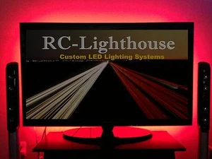 TV Back Light- Television LED Light Strips in Red 60" inches of LEDs - Picture 1 of 2