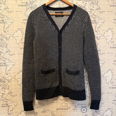 All Saints Men’s Spitalfields Sherwood Cardigan 100% Wool Size Small, Winter - Изображение 1 из 4