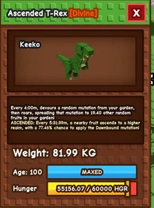 CRESCERE UN GIARDINO | T-REX TITANICO ASCESO | FRUTTA 19,40 - Foto 1 di 1