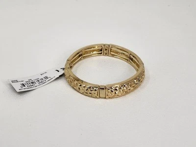 Anne Klein 篮子编织纹理弹力手链,金色 — 第 1/4 张图片