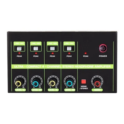 Tragbarer 4-Wege Audio Mixer, 4-in und 1-Out Stereo Mixer, kleiner DJ Mixer E4G9 - Bild 1 von 4