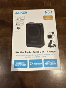 Anker 15W Max Pocket Taille 3 en 1 Chargeur Pliable Poche Système de Sécurité - Photo 1 sur 5