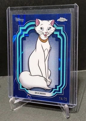 2024 Topps Chrome Disney /75 DUCHESS #34 - THE ARISTOCRATS Dark Light Blue Lava - Image 1 of 2