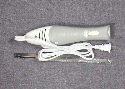 Cuchillo para tallar cable eléctrico general con 1 hoja | Funciona | Gris y blanco | Empujar Foto 1 de 4