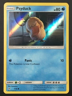 Pokemon TCG Psyduck 7/18 Detective Pikachu 2019 Common Holo LP - Image 1 of 3