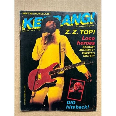 ZZ TOP KERRANG NO.39 MAGAZINE APRIL 1983 - ZZ TOP COVER UK - Image 1 of 2