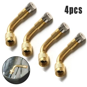 Practical Extension Tire Air Angle Brass Dust cap Motorcycle 45 Degree - Picture 1 of 9