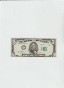 $5 1950-D Federal Reserve Note Philadelphia C-B Block Gem CU UNC - Picture 1 of 5