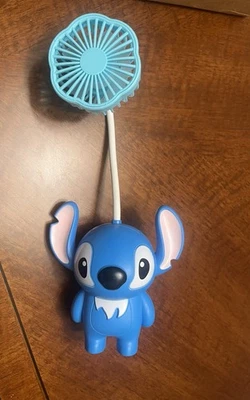 Anime Stitch Small Portable Cool Mini Hand Held Fan for Kids-Summer-BLUE - Image 1 of 3