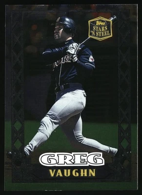 1998 Topps Stars 'n Steel - Greg Vaughn #35 - Image 1 of 2