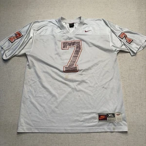 Camiseta de fútbol americano de colección Y2k Michael Vick #7 VA Tech Nike para hombre XL blanca Virginia Tech - Imagen 1 de 10