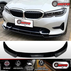 BMW 3 Series G20 G21 Front SE Luxury Splitter Spoiler Lip Sport Kit Gloss Black - Picture 1 of 9
