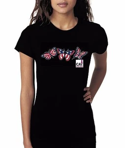 American Flag & Butterflies Shirt, patriotic shirt, American, 4th of July, Sm-5X - Picture 1 of 1