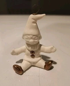 Goebel W Germany White Porcelain Gold Gilt Clown - Picture 1 of 7