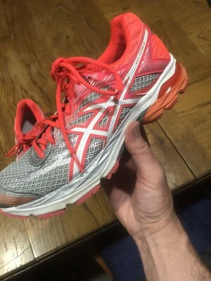 ASICS Gel Flux 4 T764N Women's Running Shoes Sz 8.5 Coral Orange White  - Image 1 of 4