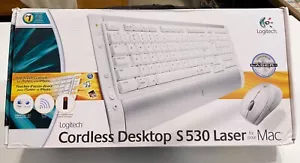 Logitech Cordless Desktop S530 Laser for Mac Wireless Keyboard & Mouse NEW OPEN - Picture 1 of 2