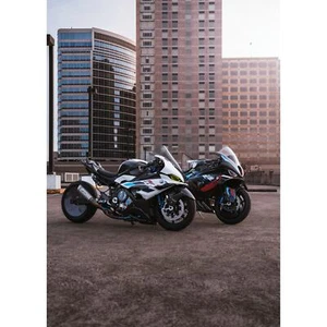 BMW inspiriert M1000RR und S1000RR Drag Spec Motorrad Kunstdruck 002 Premium Qual - Bild 1 von 12