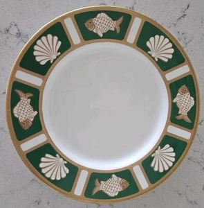 MIKASA FISH & SHELL MING GREEN Bread Plate CATHY HARDWICK BONE CHINA- NEW - Picture 1 of 5