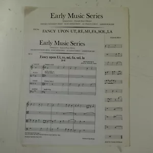 RICHARD MICO fancy upon ut re me fa sol la , EM24 score & parts for viols - Picture 1 of 1