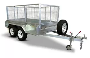 Trailer 8x 5 Tandem Hot Dipped Galvanised Heavy Duty with Cage 900mm - Picture 1 of 1