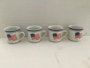 Alco Industries 4th Of July Flag USA Tea / Coffee Mugs Set Of 4... - Picture 1 of 5