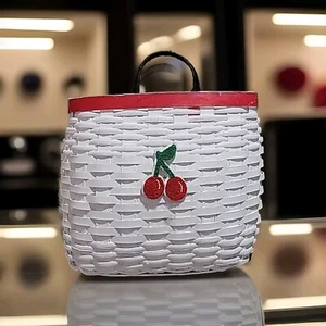 New Wall Hanging Basket Decoration ( Size: 11" X 10" X 4" )  Cherry  - Picture 1 of 17