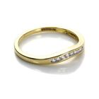 9ct Yellow Gold 0.1ct Diamond Wishbone Ring / 9ct Gold Rings - Size K - P